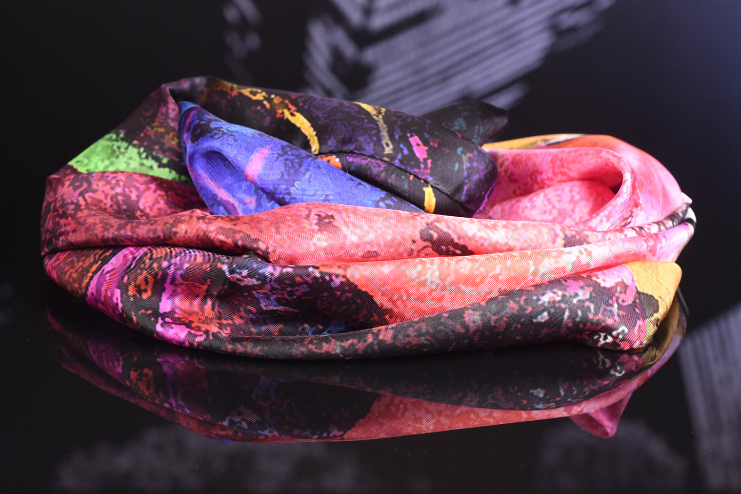 100% organic silk scarf 50x180 cm