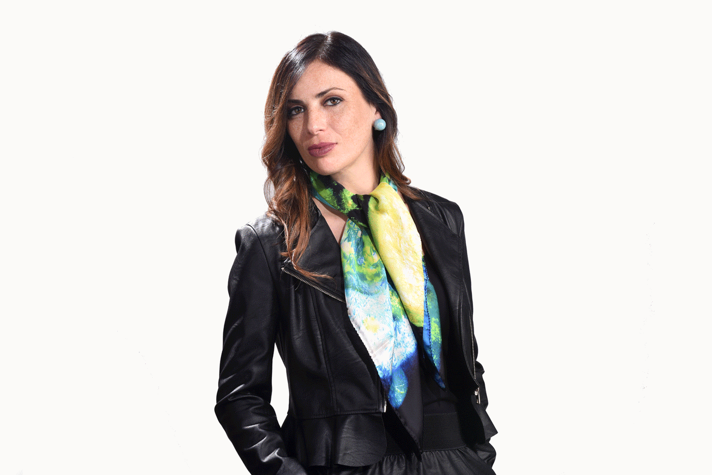 FOULARD ULIVO E PIETRE