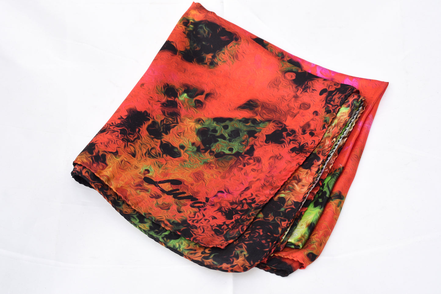 100% organic silk scarf 90x90 cm